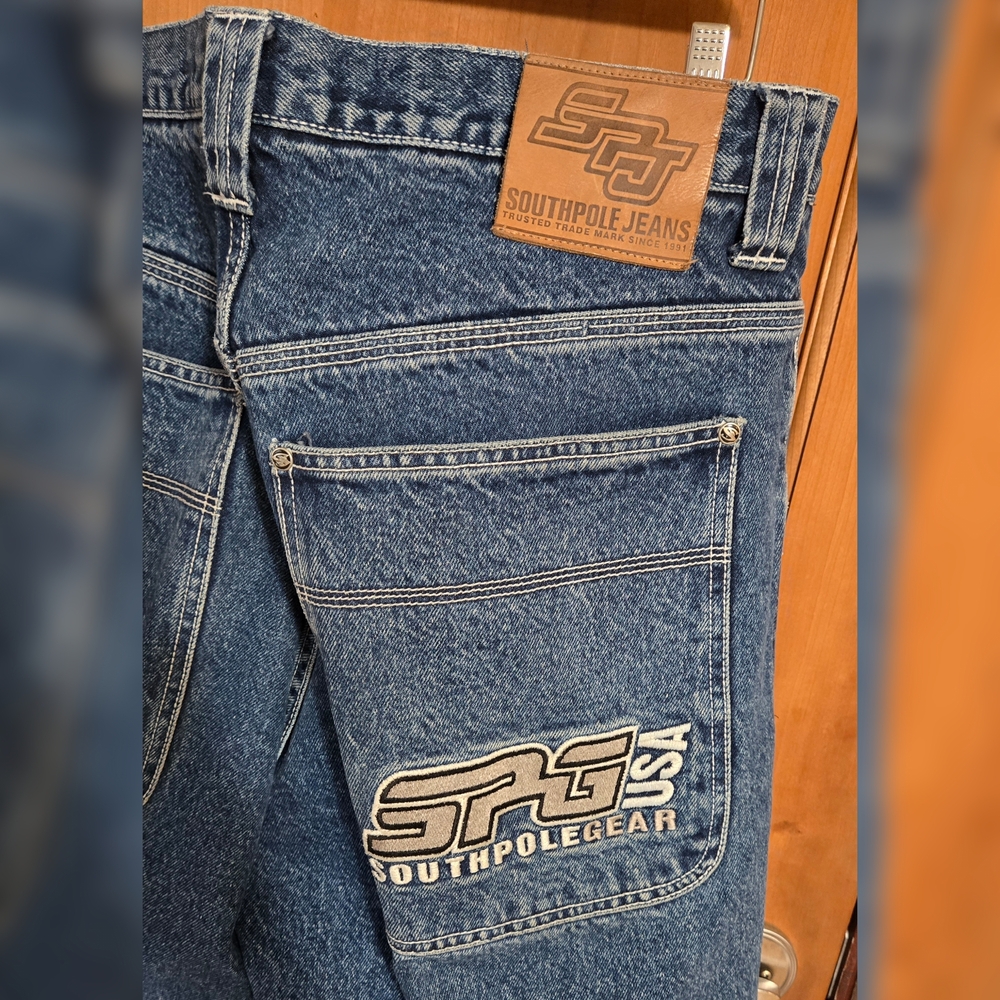 South Pole Men's Dark Blue Denim Jeans with Patch